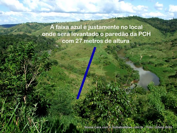 Local exato onde seria construido o pared&atilde;o da barragem 
